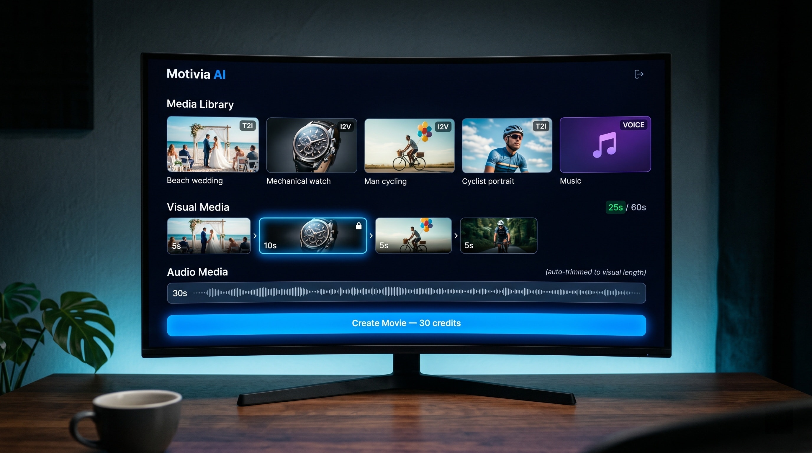 Motivia AI movie editor
